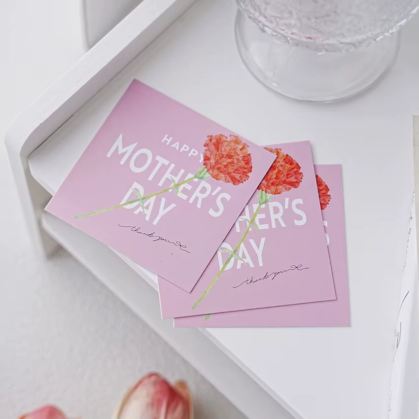 2.36" X 2.36" Cute Little Mother'S Day Mum Card Mini Note Cards Blank Note Cards Set of 25