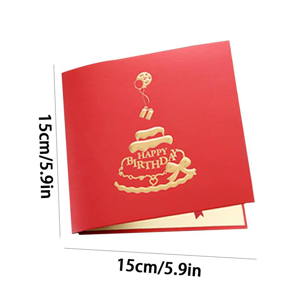 Unique 3D Happy Birthday Card Music Light Greeting Card with Popup Birthday Cake Colourful Happy Birthday Cards Birthday
