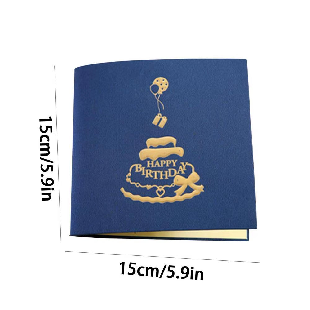 Unique 3D Happy Birthday Card Music Light Greeting Card with Popup Birthday Cake Colourful Happy Birthday Cards Birthday