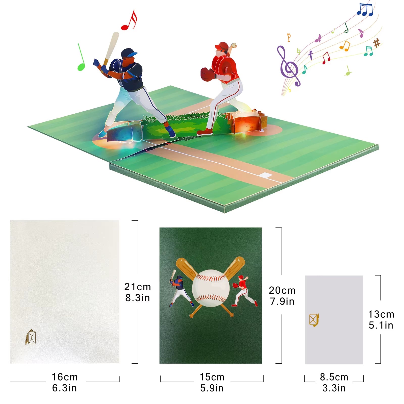 Birthday Card with Music & Light, Musical Birthday Pop up Card, 3D Music Birthday Card