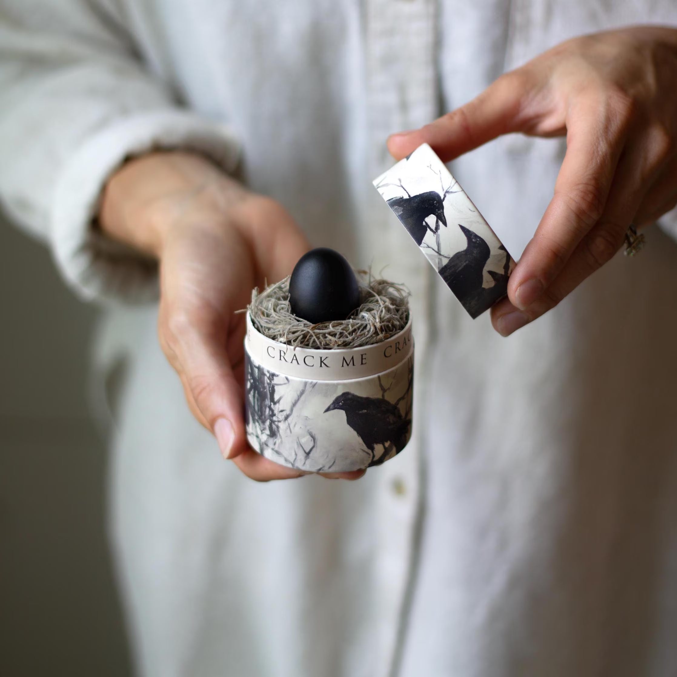 Gothic Birthday Card - Unique Birthday Raven Egg Crack Me! - Custom Birthday Card - Happy Birthday Pun - Birthday Gift - Boyfriend Birthday