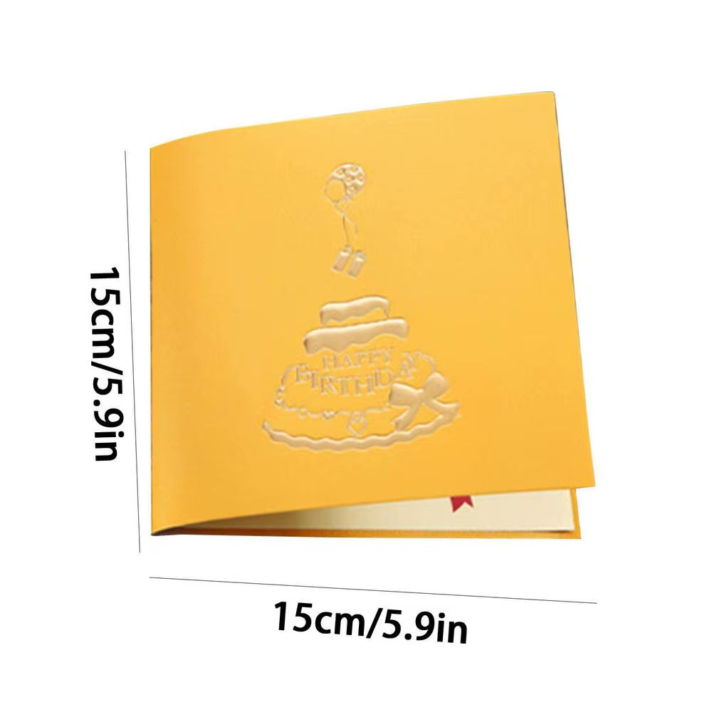 Unique 3D Happy Birthday Card Music Light Greeting Card with Popup Birthday Cake Colourful Happy Birthday Cards Birthday